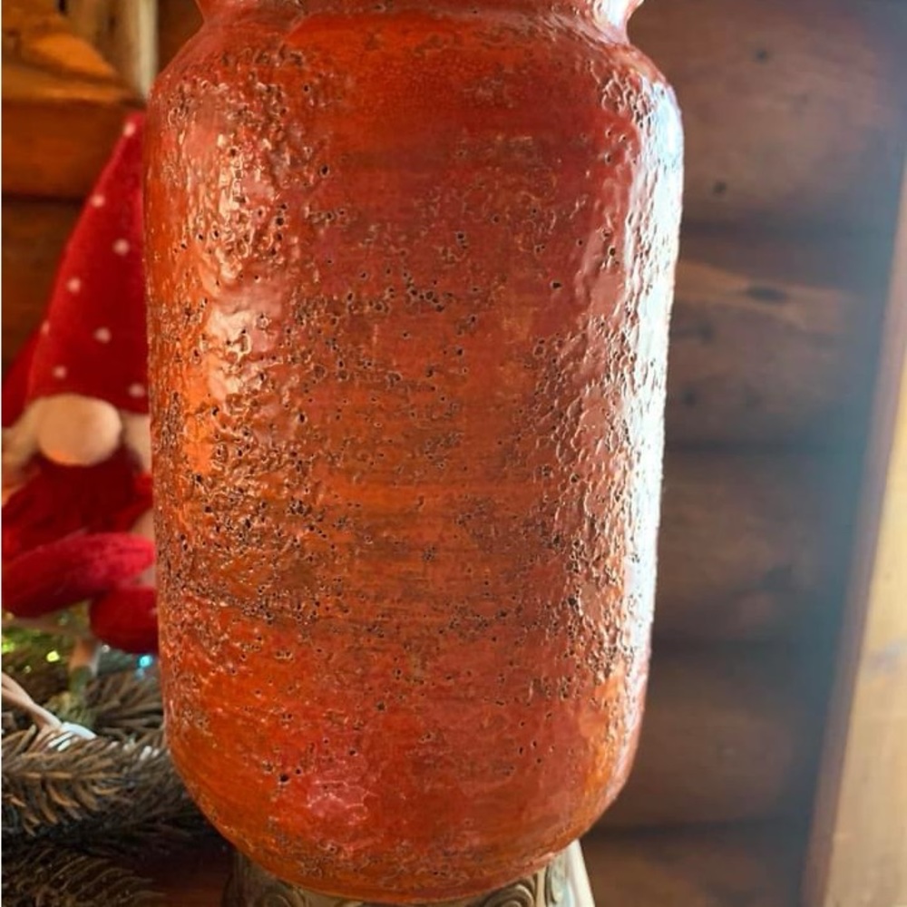 Vintage 1960’s Bitossi Aldo Londi Red Orange glaze Vase. Cinese series - Picture 3 of 5